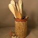 Black and Tan Kitchen Utensil Holder