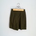 1980's NATURAL WAIST PLEATED shorts. army green