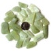 Light Jade Rune set Hand Carved Elder Futhark (Silver) with Manual & Pouch