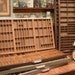 RESERVED SALE Antique 1875 Letterpress Printer Drawer Wooden Organizer