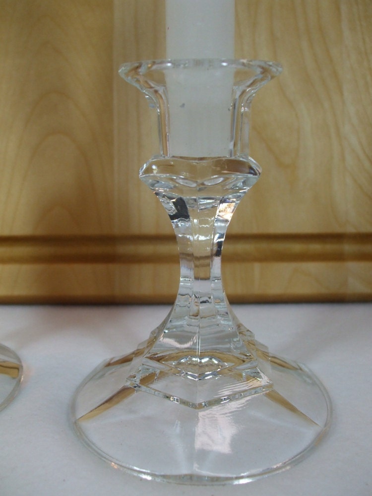 Vintage Lenox Lead Crystal Candle Holder made in Austriaset