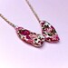 Vintage Collar Necklace, Pink Flower Necklace