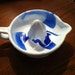 Vintage Blue Slag Milk Glass Heavy Juicer