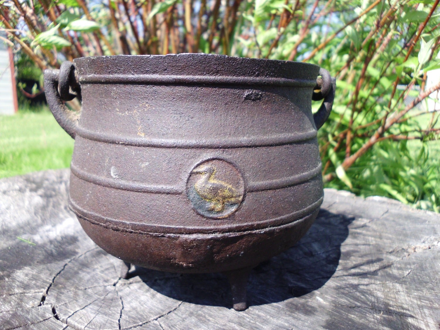 Vintage Cast Iron Cauldron Pot Belly Cauldron by WayOfTheCauldron