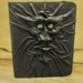 Grichels leather large padfolio - "Hontine" 14005 - black with bright green human eyes