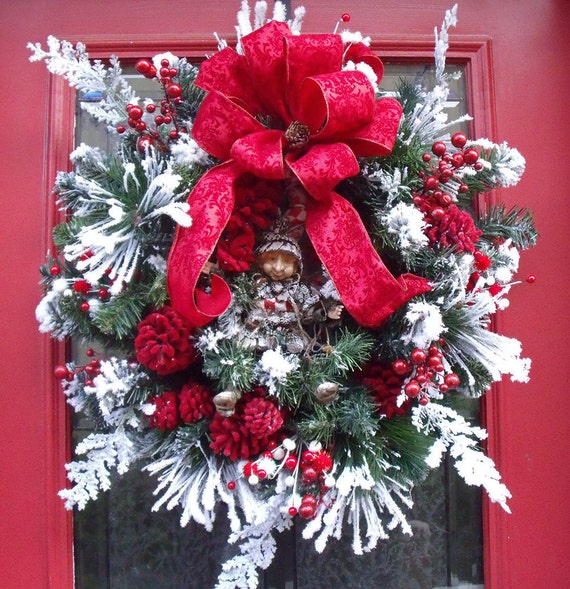 christmas wreath elf magic front door decoration christmas wreath elf magic front door decoration