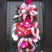 Valentine Wreath Valentine's Day Door Wreath Candy Sweetheart Valentine Swag Teardrop Decoration Luxe