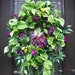 Butterfly Wreath Spring Wreath Door Wreath Wall Floral Arrangement Purple Summer Wreath Door Decoration