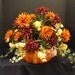 Fall Floral Arrangement - Pumpkin Centerpiece- Fall Table Decoration - Autumn Floral Arrangement