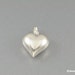 Sterling Heart Pendant or Charm Vintage Puffy Signed