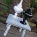 White Wood Foot Stool Stand