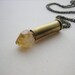 Pale Citrine Bullet Necklace