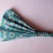 Cotton Headband - Josephine Kimberling for Robert Kaufman Fabric, Just Dandy, Daisy Wreath, Blue Jay fabric
