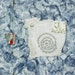 Fingerprint Pattern Blue and White Collage Drawing / Fragments no. 13