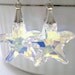 Starfish Crystal Earrings - AB Color on Sterling Silver