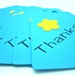 SALE 50% off - Thanks Tags in Bright Blue - set of 15 - HANDMADE by the KIDS