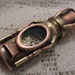 Steampunk USB flash drive with glowing glass window. 8 GIG. Copper, brass, watch parts and glass. Waterproof.