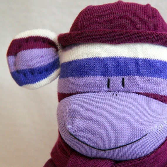 purple sock monkey