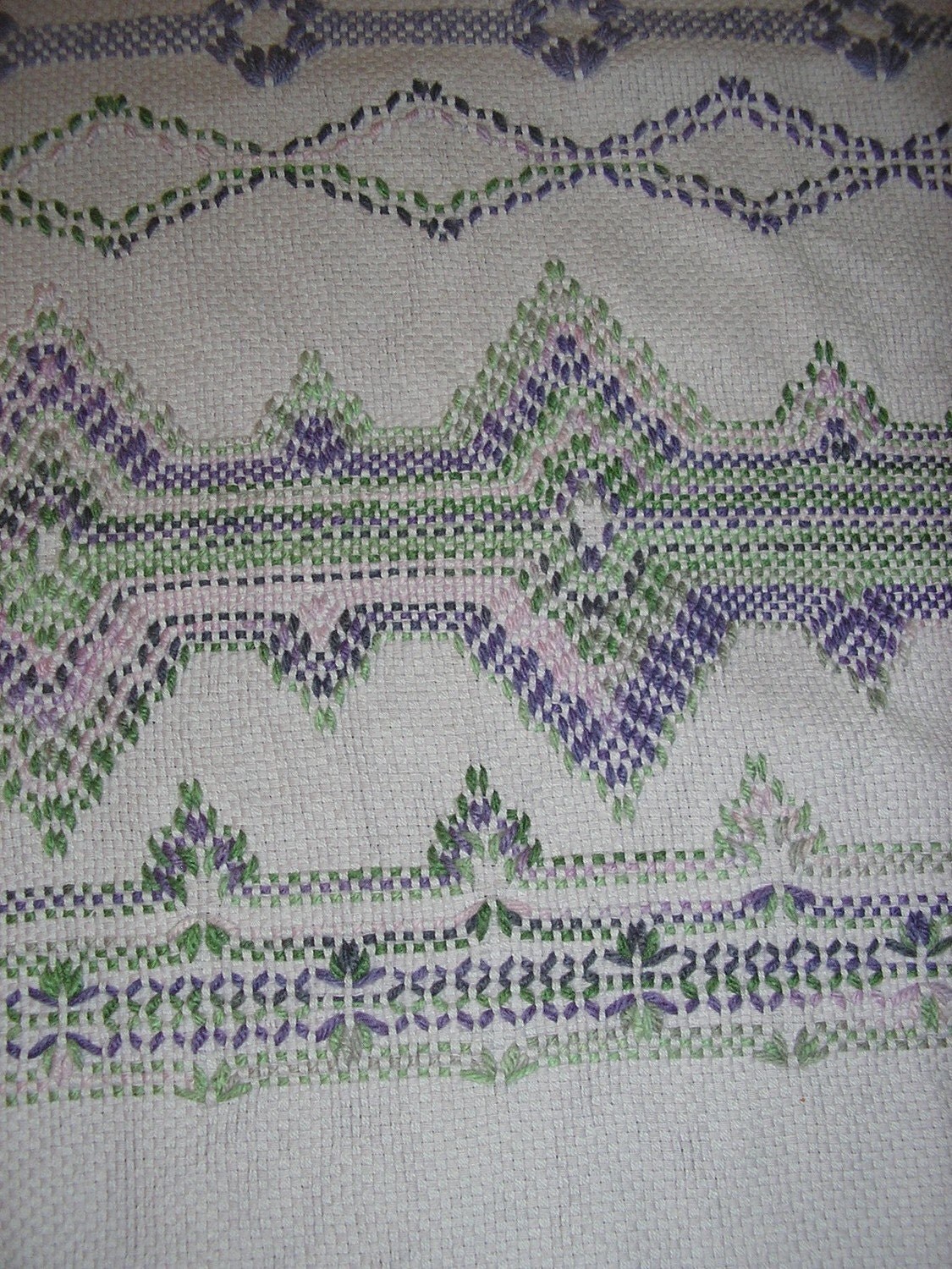 Lavender Swedish Weaving Blanket