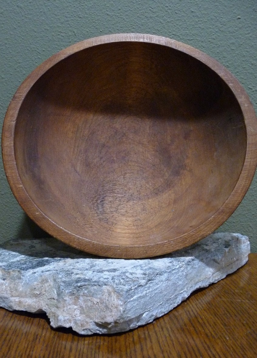 Vintage Munising Wooden Dough Bowl