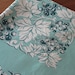 Aqua Floral Tablecloth Napkin Set