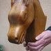 Large Carved Wood Horse Head Wall Art