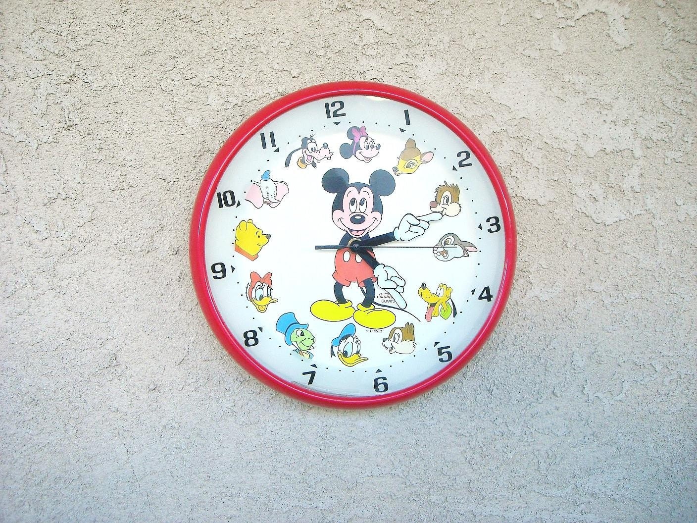 Vintage Disney Character Wall Clock by Sunbeam