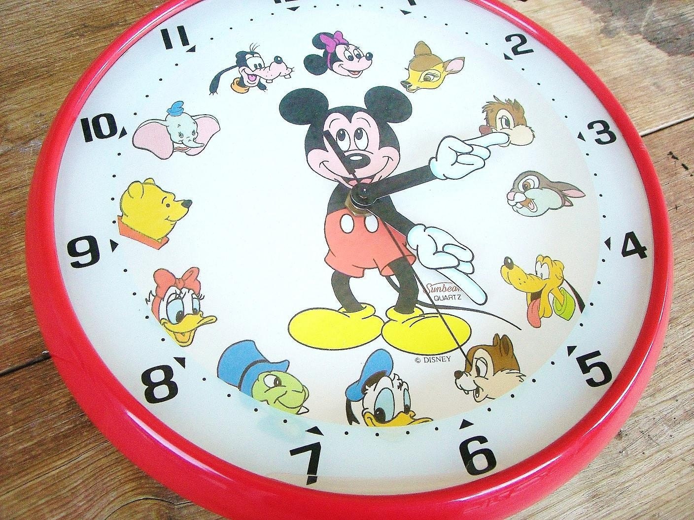 Vintage Disney Character Wall Clock by Sunbeam