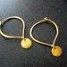 Gold Lotus Petal Hoops with Brushed Gold Vermeil Coins