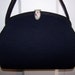 Navy Blue Vintage Purse With Enamel Closure