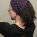 Dark Purple Headband Dread Tube Mesh Wide Hair Band