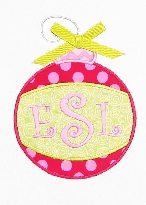 items similar to banded christmas ornament applique design items similar to banded christmas ornament applique design