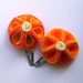 Summer Citrus - Handmade Set of Wool Felt Flower Snap Clips