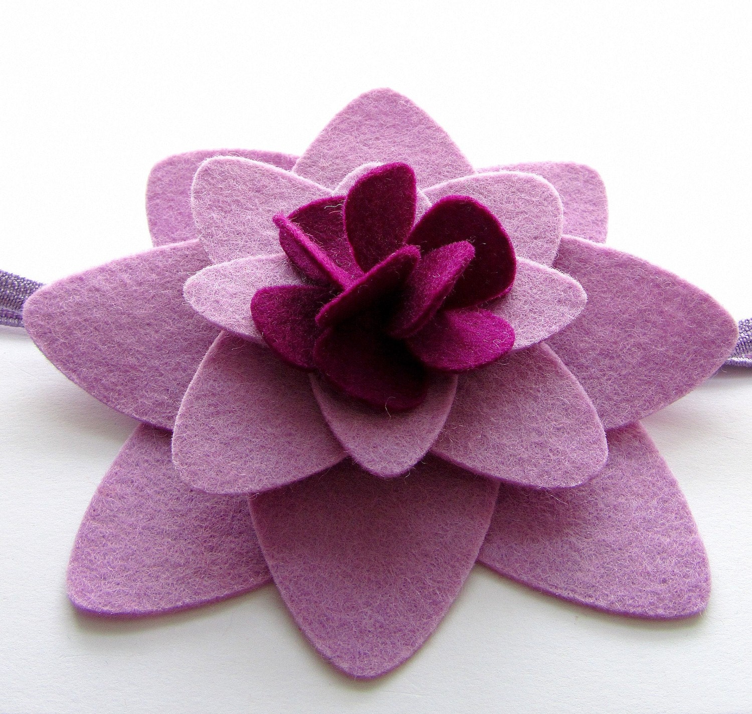 Felt Flower Headband Lavender Lovely