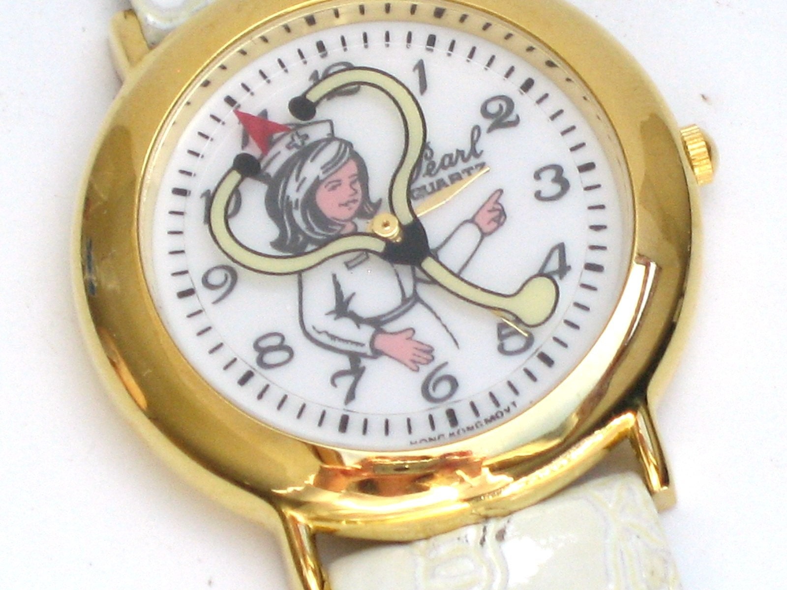 fun vintage 70s novelty watch nurse stethoscope
