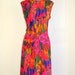 70s british vintage Windsmoor, psychedelic print dress