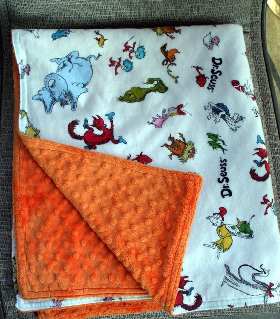 Baby Blanket Dr. Seuss/Cat in the Hat Flannel and Bright