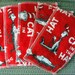 Kids Reusable Wipes - Dr. Seuss Hanky with Red Dimple Minky (set of 5)