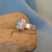 Sleeping BeautyTurquoise Ring Sterling Silver Gold Crystal Quartz Square Doublet Stone Alternative Offbeat Engagement OOAK JJDLJewelryArt