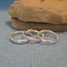Organic Silver Ring Thin Pinkie Band Freeform Asymmetric Recycled JJDLJewelryArt