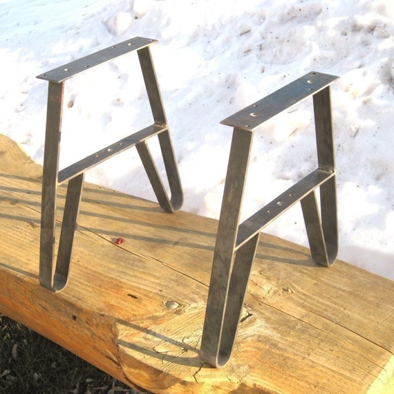 Bench or Table DIY with these Wrought Steel Legs-UnPainted