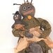 Black Americana, Doll, Primitive Doll, Mammy Doll, Black Doll, Primitive, Black Mammy Doll, Americana, Negro, Green Gingham, Yellow