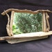 Driftwood Free Form Mirror with a shelf