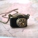 Camera Necklace. vintage style rhinestone camera pendant