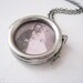 Picture Frame Locket Necklace in Antique Silver