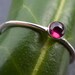 Tiny garnet stacking ring