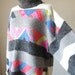 Vintage 80's, Neon Bright Florescent, Turtleneck Sweater, Women's Medium, SALE Price