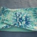 Dog Belly Band - Aqua and Blue Tie Dye with Skulls - XS - Large