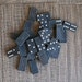 Vintage Black and White Dragon Carved Dominoes - 26 Tiles