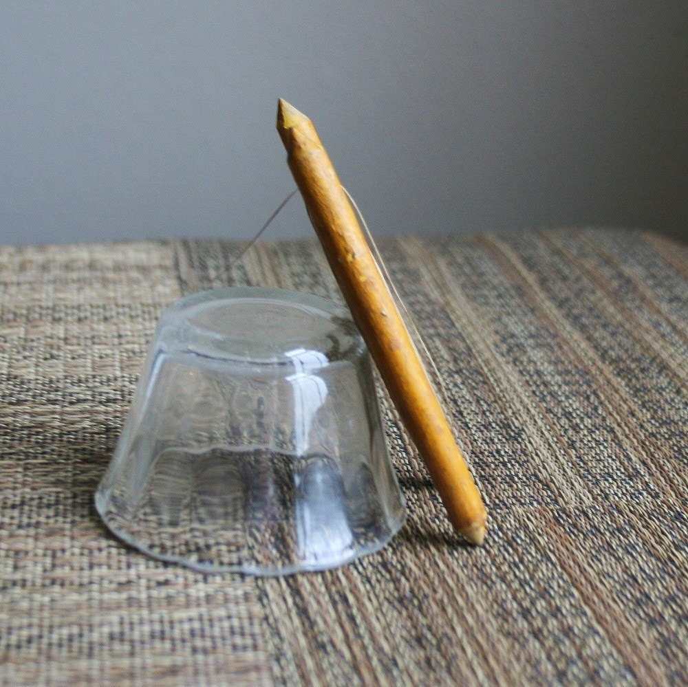 Antique Hand Carved Fishing Line Spool Holder Wood